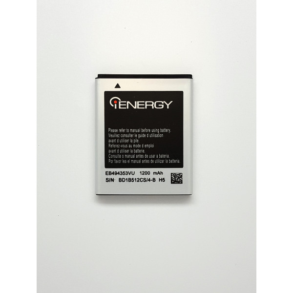 Акумулятор iENERGY SAMSUNG S5250 (EB494353VU) (1200 mAh)