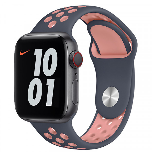 Ремінець для Apple Watch 38/40/41 mm Nike Sport Band Блакитний/Рожевий