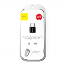 Адаптер Baseus Micro Female To Type-C Male Adapter Converter Чорний