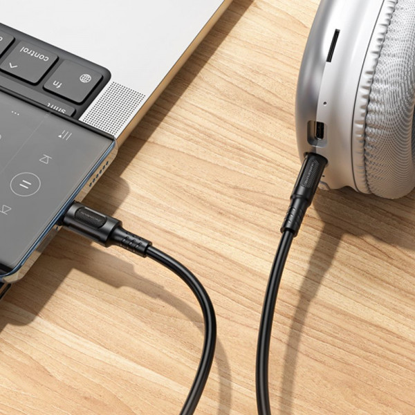 Аудіокабель BOROFONE BL25B Nice digital audio conversion cable Type-C Black (6941991124778)