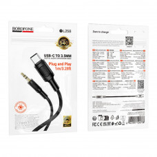 Аудіокабель BOROFONE BL25B Nice digital audio conversion cable Type-C Black (6941991124778)