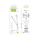 Аудіокабель HOCO UPA19 Type-C to 3.5mm male, nylon braid, 1m, Silver (6931474759955)