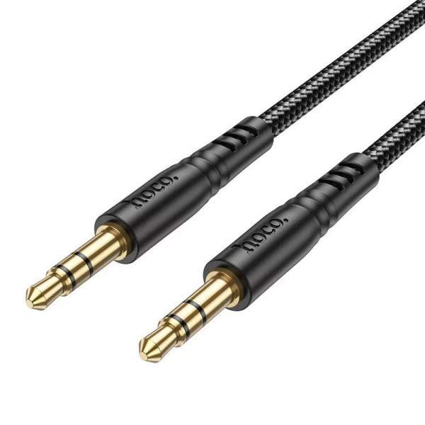 Аудіокабель HOCO UPA24 Smooth AUX audio cable Чорний