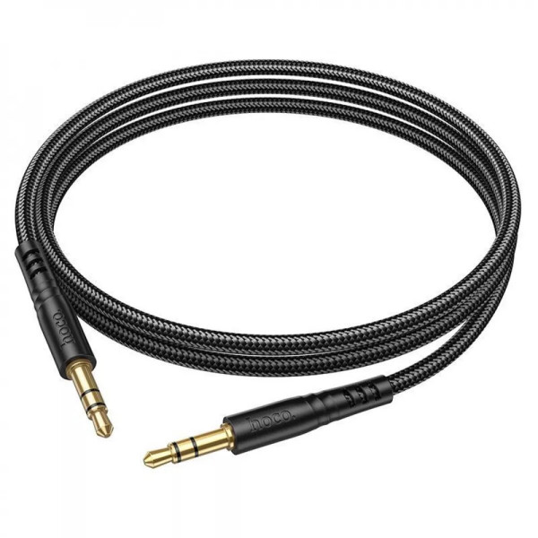Аудіокабель HOCO UPA24 Smooth AUX audio cable Чорний