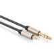 Аудіокабель UGREEN AV127 3.5mm Male to 6.35mm Male, TRS Stereo Audio Cable, nylon braid, 5m Gray (UGR-10630)