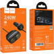Автомобільний зарядний пристрій HOCO Z59 Rank 48W dual port PD30W+QC3.0 dual cigarette lighter slot car charger Black (6942007641500)