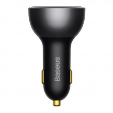 Автомобільний зарядний пристрій Baseus Digital Display PD3.1 Dual Fast Charger Car Charger U+C 140W Set Obsidian Black (With Superior Series Fast Char (CGZX070001)