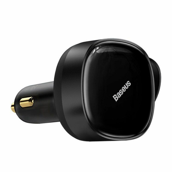 Автомобільний зарядний пристрій Baseus Enjoyment Retractable 2-in-1 Car Charger C+L 30W Black