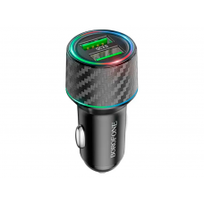 Автомобільний зарядний пристрій BOROFONE BZ21A Brilliant 36W dual port QC3.0 car charger Black (6941991101205)