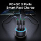 Автомобільний зарядний пристрій UGREEN EC307 30W 3-Port Fast Car Charger (UGR-45843)