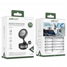 Автотримач для телефона ACEFAST E30 Electric Suction cup magnetic Phone holder, Metal Gray (6974316284864)