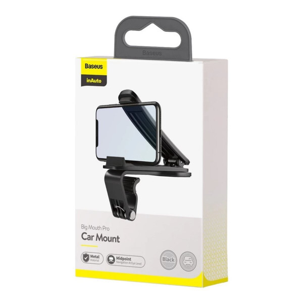 Автотримач для телефона Baseus Big Mouth Pro Car Mount（Applicable to centre console）Black