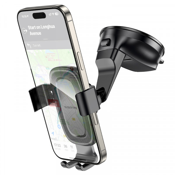 Автотримач для телефона BOROFONE BH130 Follower gravity car holder(center console) Black (6941991121289)