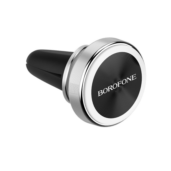 Автотримач для телефона BOROFONE BH6 Platinum metal magnetic in-car holder for air outlet Silver