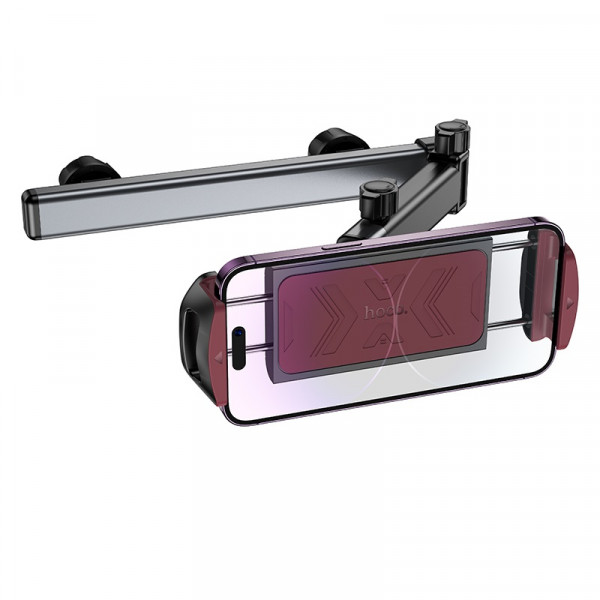 Автотримач для телефона HOCO H69 Gamble telescopic tablet car holder (rear pillow) Black and Red