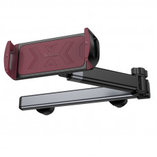 Автотримач для телефона HOCO H69 Gamble telescopic tablet car holder (rear pillow) Black and Red