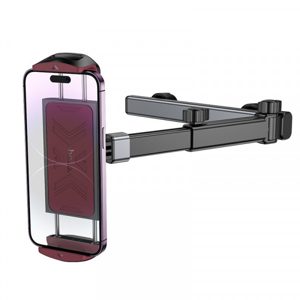 Автотримач для телефона HOCO H69 Gamble telescopic tablet car holder (rear pillow) Black and Red