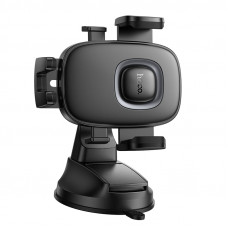 Автотримач для телефона HOCO H76 Crown one-button car holder(center console) Black Metal Gray (6942007646918)