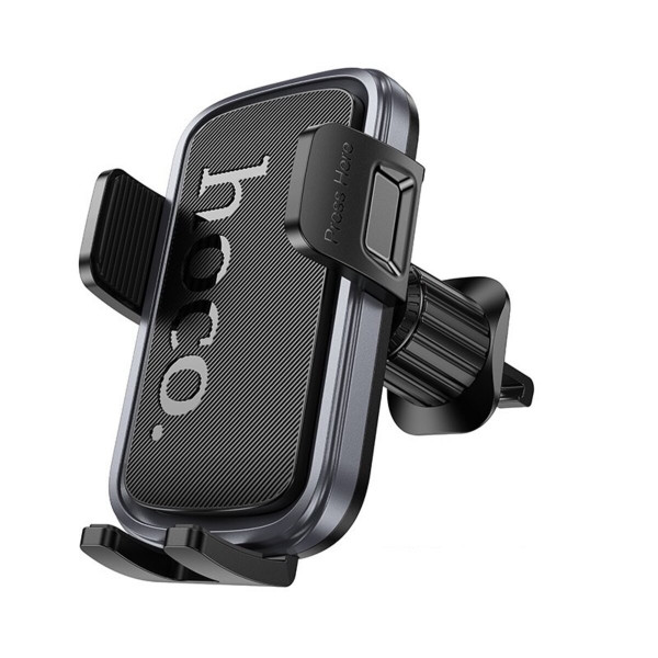 Автотримач для телефона HOCO H78 Vista push-type car holder (air outlet) Black Metal Gray