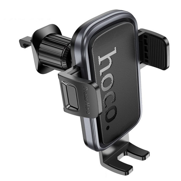 Автотримач для телефона HOCO H78 Vista push-type car holder (air outlet) Black Metal Gray