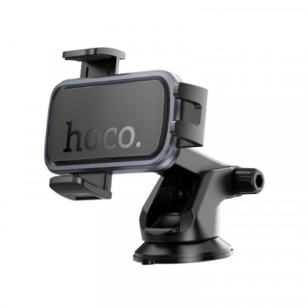 Автотримач для телефона HOCO H79 Vista push-type car holder (center console) Black Metal Gray