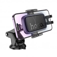Автотримач для телефона HOCO H79 Vista push-type car holder (center console) Black Metal Gray