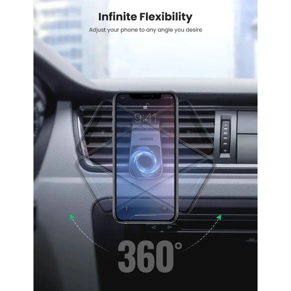 Автотримач для телефона UGREEN LP290 Waterfall Magnetic Phone Holder (UGR-80712B)