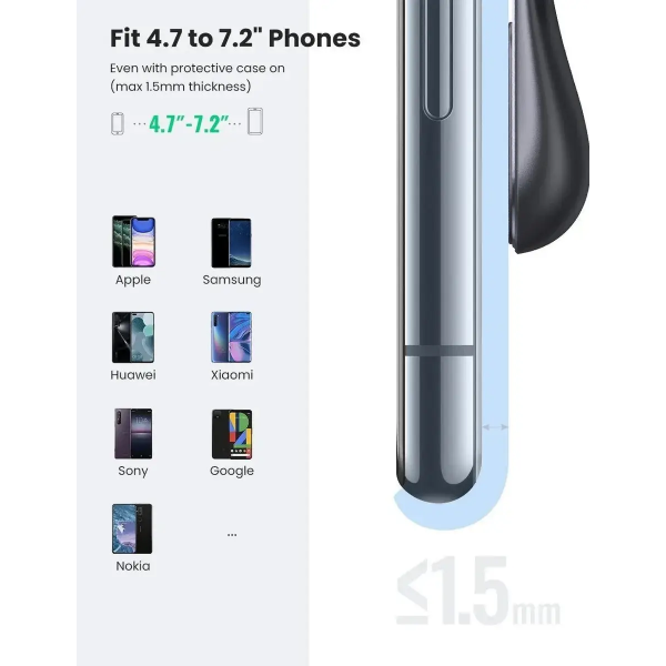 Автотримач для телефона UGREEN LP290 Waterfall Magnetic Phone Holder (UGR-80712B)