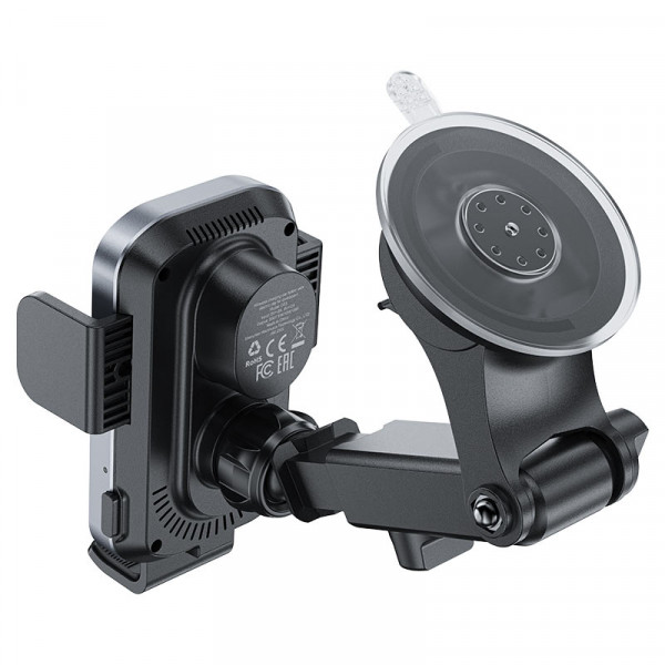 Автотримач для телефона з БЗП ACEFAST D53 wireless charging car holder with electric clamp for dashboard Black (6974316284246)