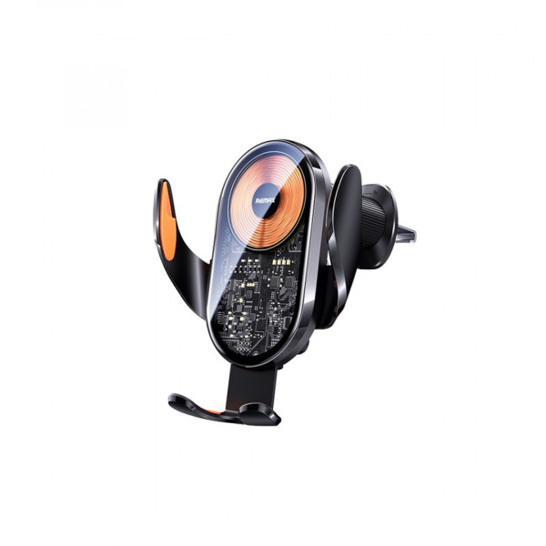 Автотримач для телефона з БЗП REMAX 15W Ultra-thin 3-Axis Linkage Car Holder RM-C17i Black (6954851216018)
