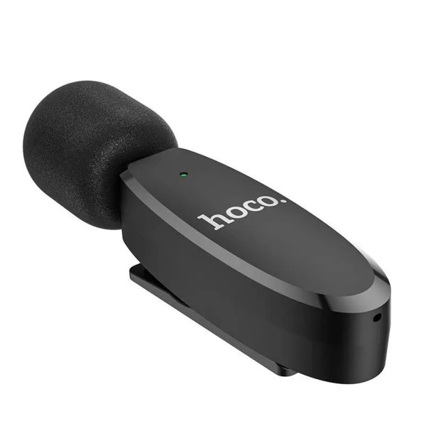 Бездротова мікрофонна система HOCO L15 iP Crystal lavalier wireless digital microphone Чорний