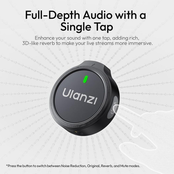 Бездротова мікрофонна система Ulanzi A21 Wireless Microphone, dual-mic, (Type C) Black (A053)