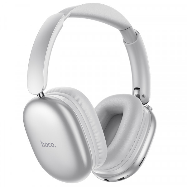 Бездротові накладні навушники HOCO W73 Graceful BT headphones(App) Silver (6942007674874)