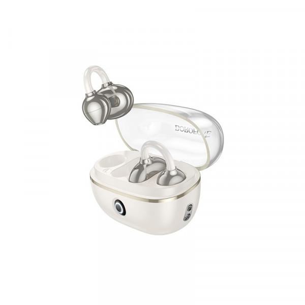 Бездротові навушники BOROFONE FQ5 Spirit clip-on true wireless BT headset Milky white