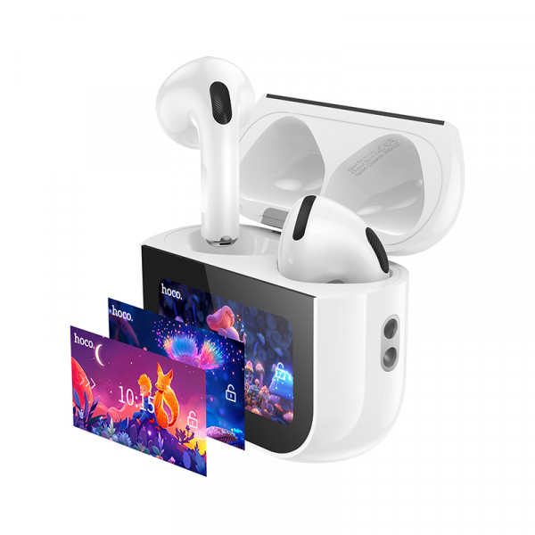 Бездротові навушники HOCO EW82 Sparkle true wireless touch screen BT headset White (6942007646529)