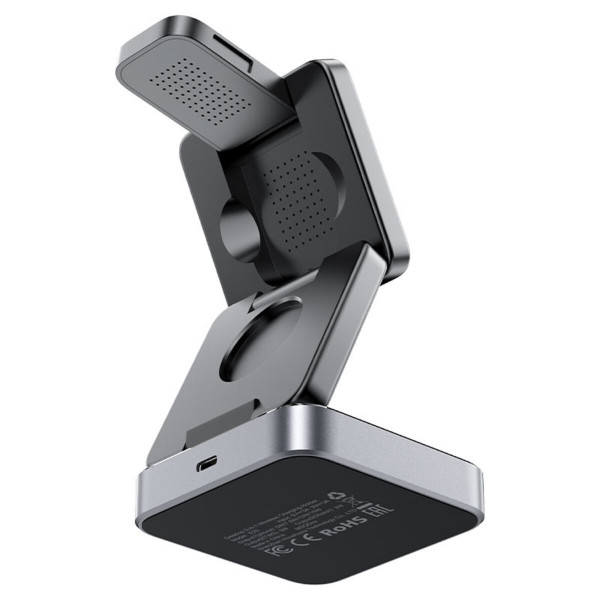 Бездротовий зарядний пристрій ACEFAST E20 desktop 3-in-1 wireless charging holder Black