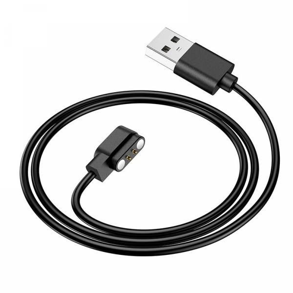 Бездротовий зарядний пристрій для смарт-годинника HOCO Y20 Smart sports watch charging cable Black Black (6942007619424)