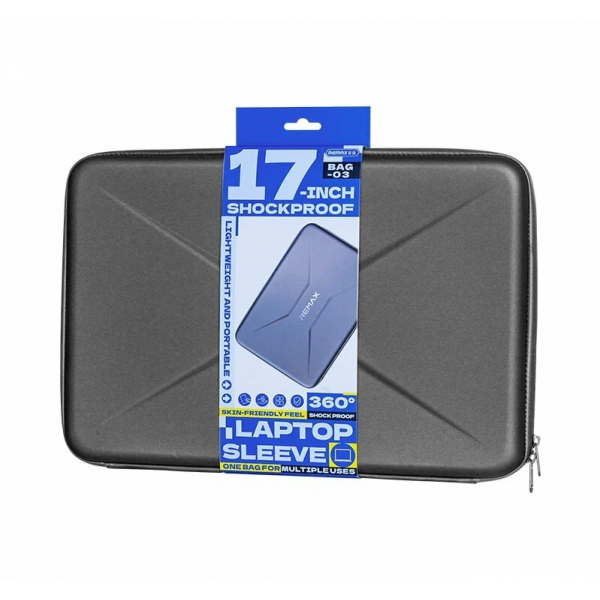 Чохол для ноутбука "REMAX 17-inch Shockproof Laptop Sleeve BAG-03" Black (6954851256458)