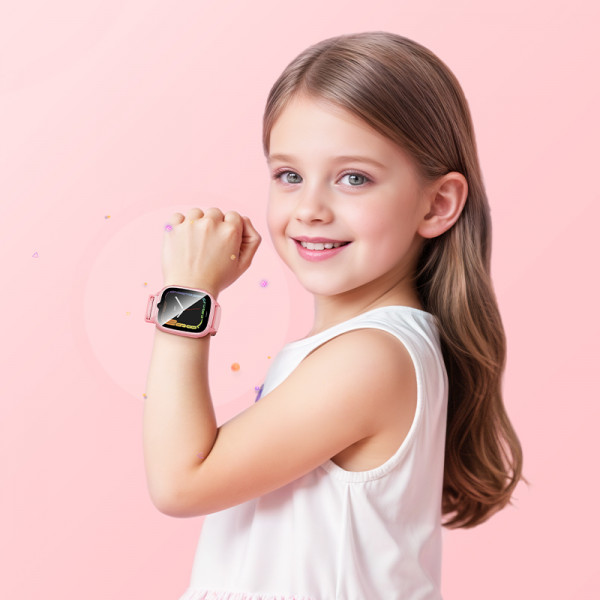 Дитячий смарт-годинник HOCO Y106 4G 46mm. 730 mAh children phone watch Pink (6942007658713)
