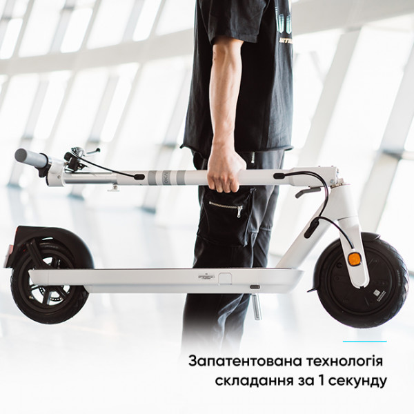 Електросамокат OKAI ES10-NEON Lite Білий 9", 300(600)W, 7.8Ah, 30km, 25kmh, 20%, NFC, App, 15kg