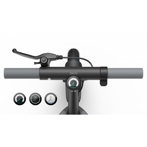 Електросамокат OKAI ES10-NEON Lite Чорний 9", 300(600)W, 7.8Ah, 30km, 25kmh, 20%, NFC, App,15kg