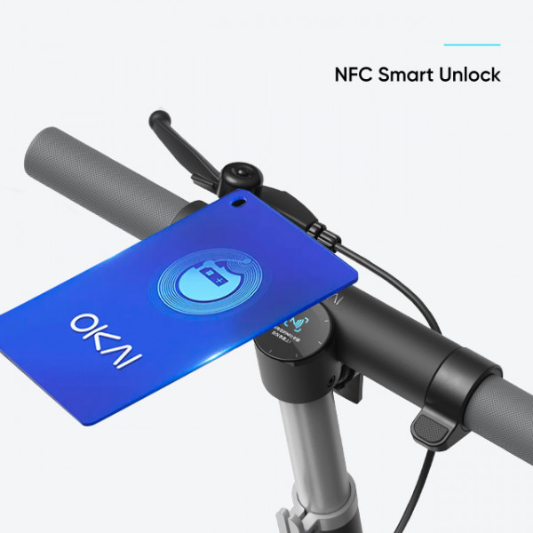 Електросамокат OKAI ES10-NEON Lite Чорний 9", 300(600)W, 7.8Ah, 30km, 25kmh, 20%, NFC, App,15kg