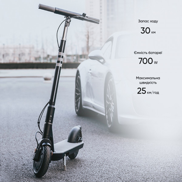 Електросамокат OKAI ES10-NEON Lite Чорний 9", 300(600)W, 7.8Ah, 30km, 25kmh, 20%, NFC, App,15kg