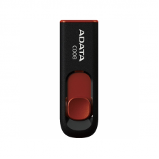 Флеш-накопичувач ADATA USB 2.0 C008 64Gb Black/Red (AC008-64G-RKD)