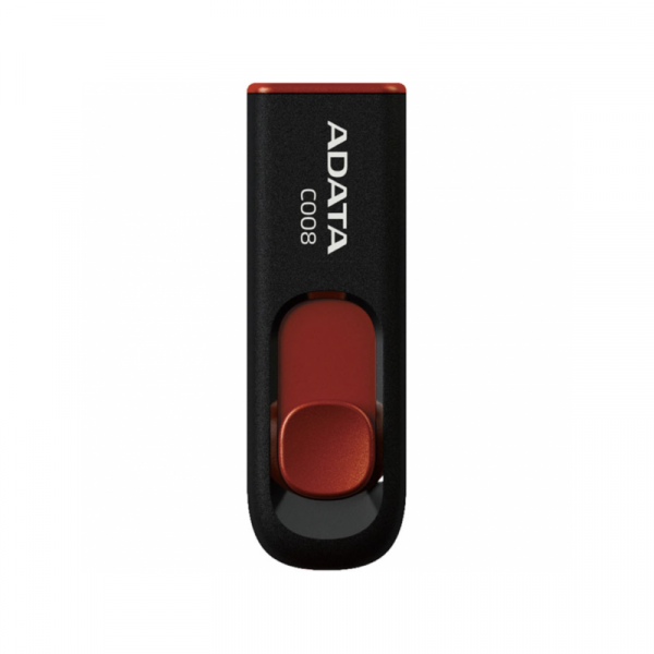 Флеш-накопичувач ADATA USB 2.0 C008 64Gb Black/Red (AC008-64G-RKD)