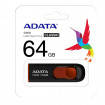 Флеш-накопичувач ADATA USB 2.0 C008 64Gb Black/Red (AC008-64G-RKD)