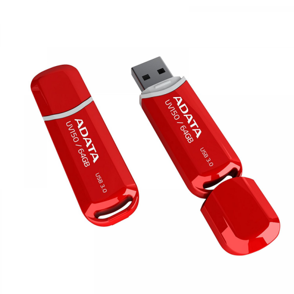 Флеш-накопичувач ADATA USB 3.2 AUV 150 64Gb Red (AUV150-64G-RRD)