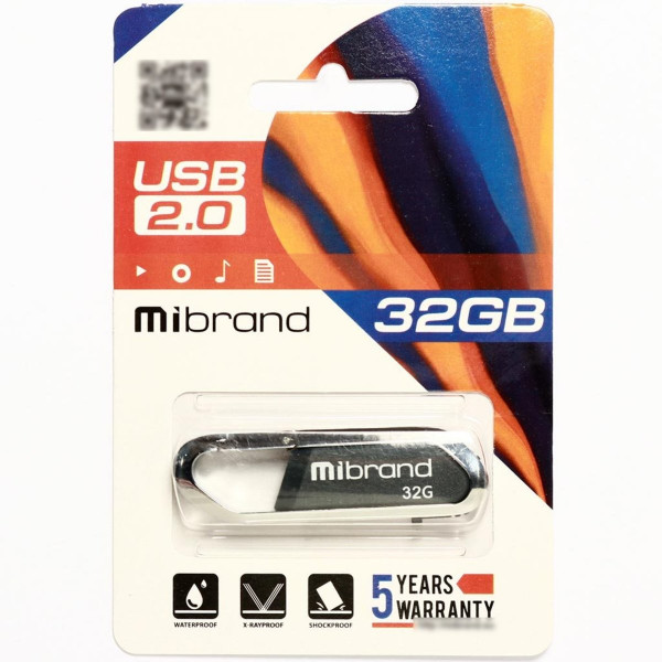 Флеш-накопичувач Mibrand USB 2.0 Aligator 32Gb Grey