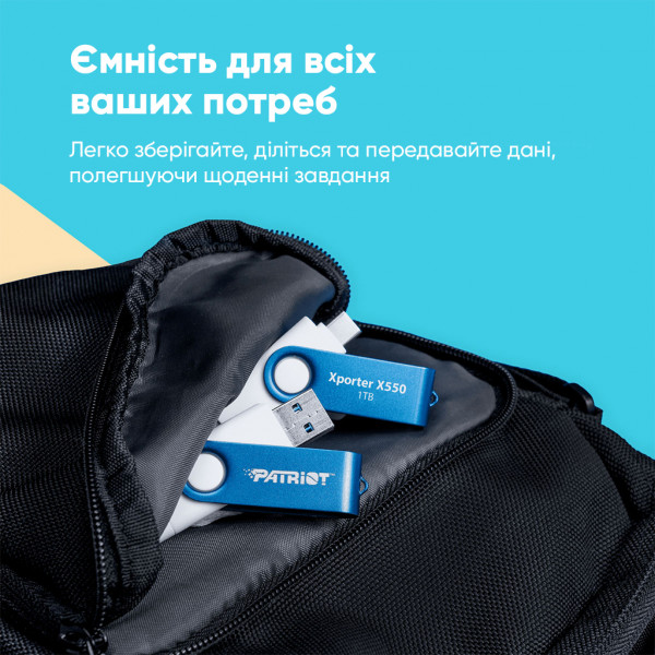 Флеш-накопичувач Patriot USB 3.2 Gen 1 Xporter X550 32GB Type-A+C