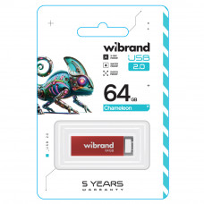 Флеш-накопичувач Wibrand USB 2.0 Chameleon 64Gb Red (WI2.0/CH64U6R)